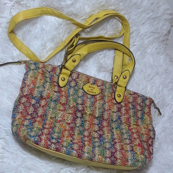 Juicy Couture Handbags - Juicy Courture Colorful Woven Straw Shoulder Bag